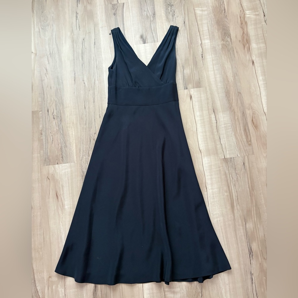 Elegant Silk Navy Evening Dress Vintage J Crew